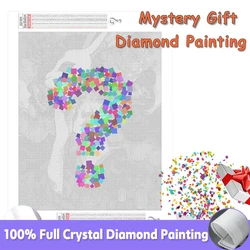 100% Crystal Round Mystery 5D DIY Gift Full Resin Square Drill Diamond Painting Mysterious Picture Handcraft Optional Series Kit