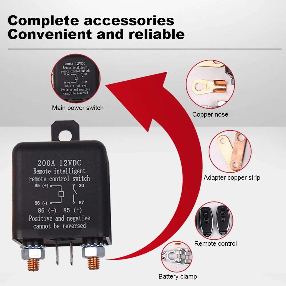 Wireless Remote Switch Isolator 433MHz Car Battery Intelligent Breaker Wireless Disconnect Isolator Car Battery Disconnect Relay
