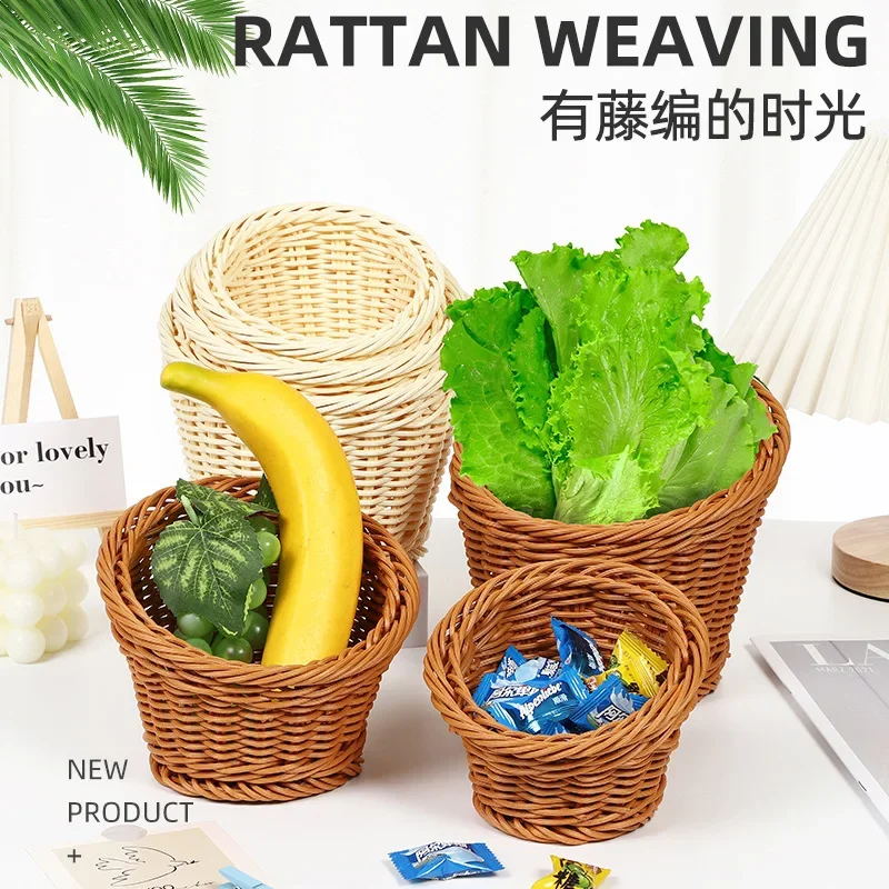 

Cylindrical Barrel Shaped Vegetable Basket for Storing Hand Woven Fruit Basket Dim Sum Basket