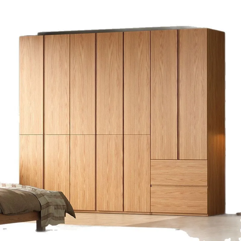 

Oak solid wood wardrobe, home bedroom sectional wardrobe