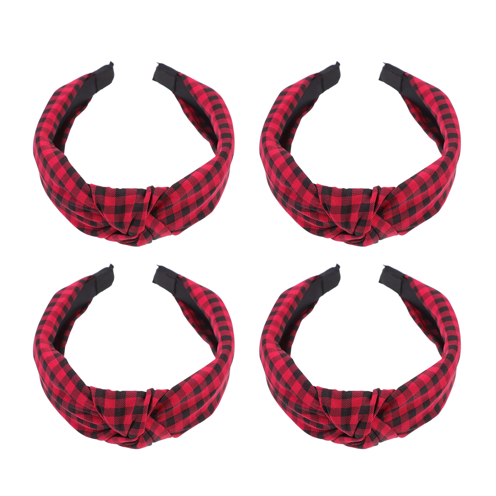 

4 Pcs Plaid Headband Hair Accessories 2023 Accessory for Women Women's Wide Bands Headbands Girl Broadside Miss Accesories