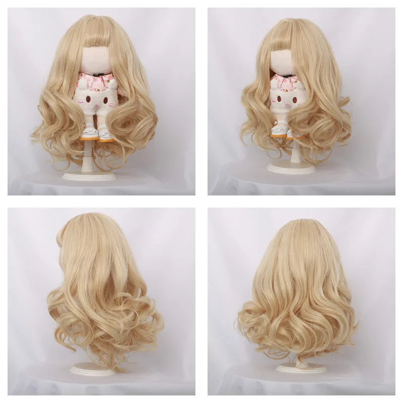 7 Different Slyles 20cm Plush Doll Hair Wigs Curly and Straight Cosplay Hair For 20cm Cotton KPOP Idol Figure Doll Stuffed Toys