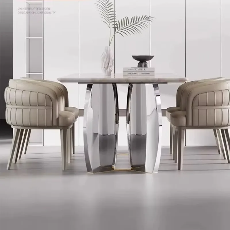 Nordic Upholstered Luxury Leather Chairs for Indoor Home Living & Dining Room, Ergonomic Hotel Catering Furniture