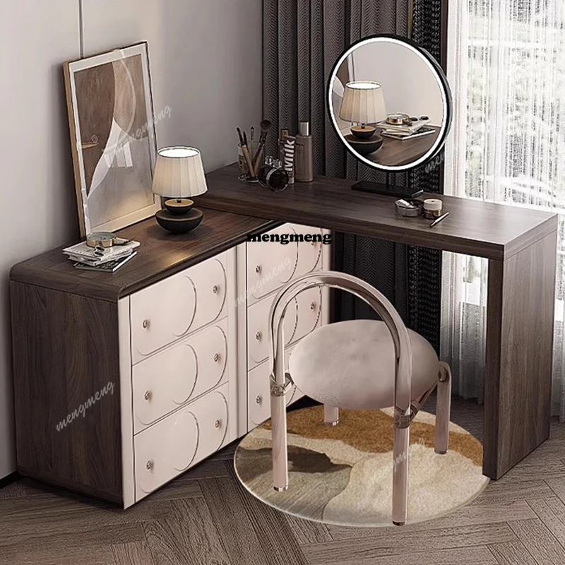 

Cabinet Storage Vanity Table Drawers Luxury Women Living Room Dressing Table Modern European Wood Penteadeira Home Furniture