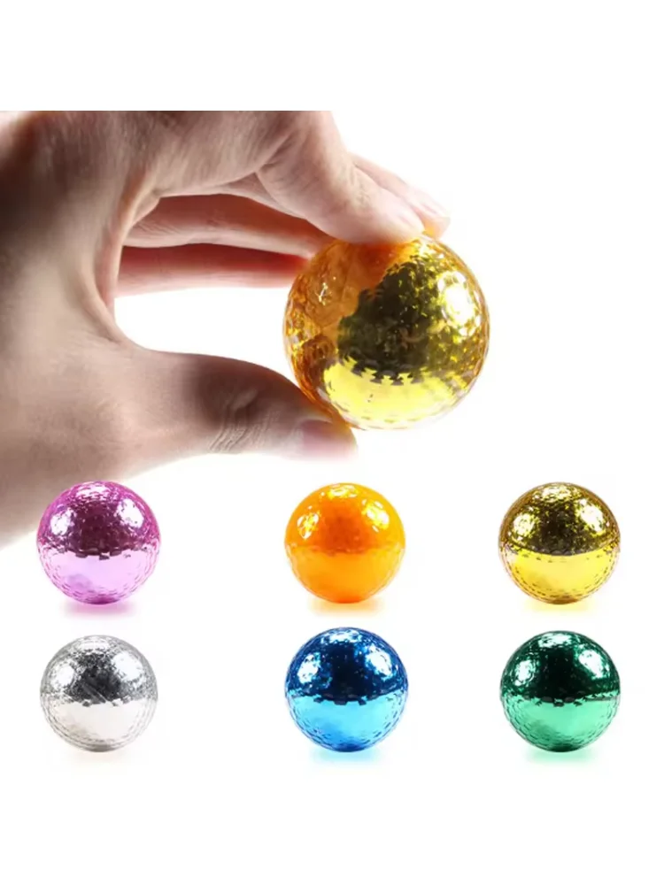 1 Golf Electroplated Dual-Layer Competition Ball, Gold-Plated Keychain Ball, Gift Ball