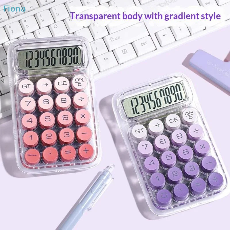 ☭Transparent Large Screen Large Buttons High Appearance Level Calculator Portable Specially Designed For Students