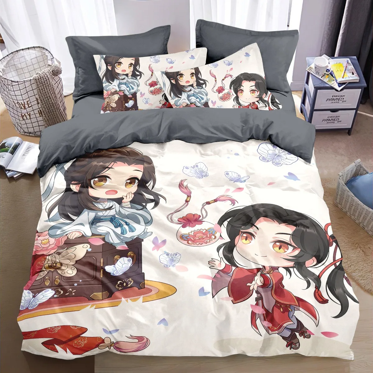 Heaven official’s blessing Bedding Set,Heaven official’s blessing Duvet Cover Comfortable Bed Single Double Bed Full Size Anime