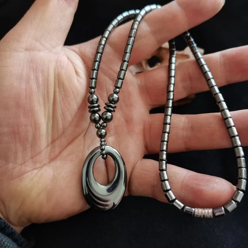 Natural Terahertz Magnetic Necklace Pendant.