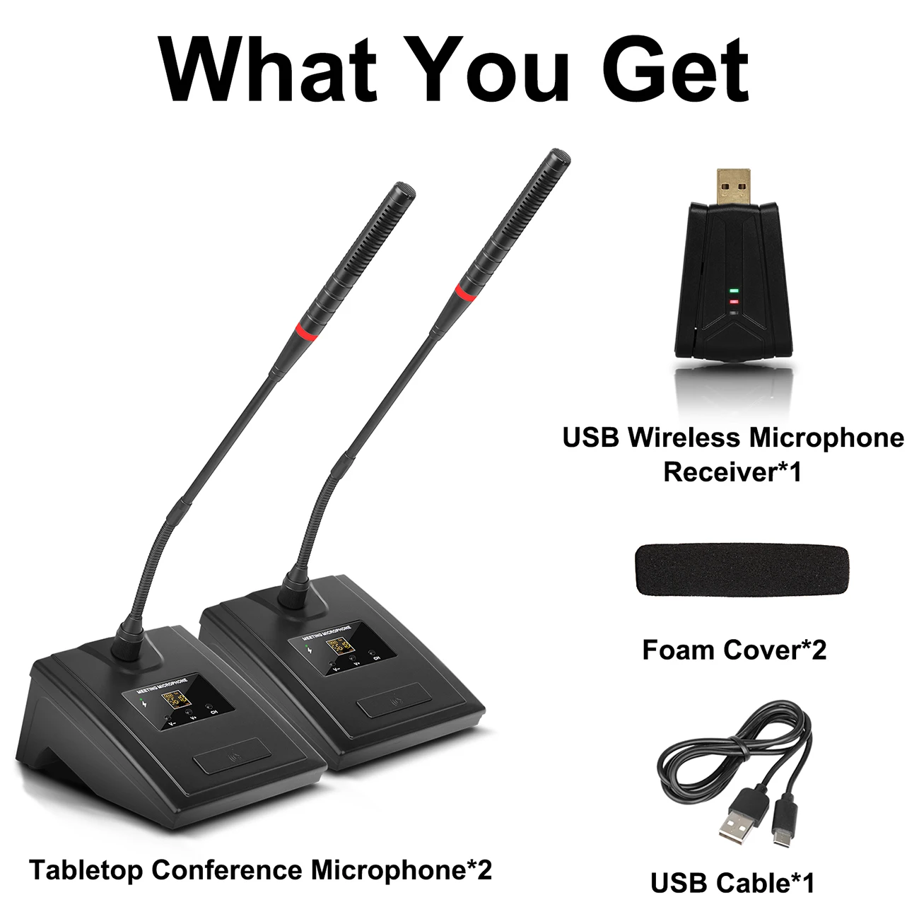 ميكروفون اجتماعات لاسلكي Uhf معقوفة مكثف للمؤتمرات لتعليم الكلام