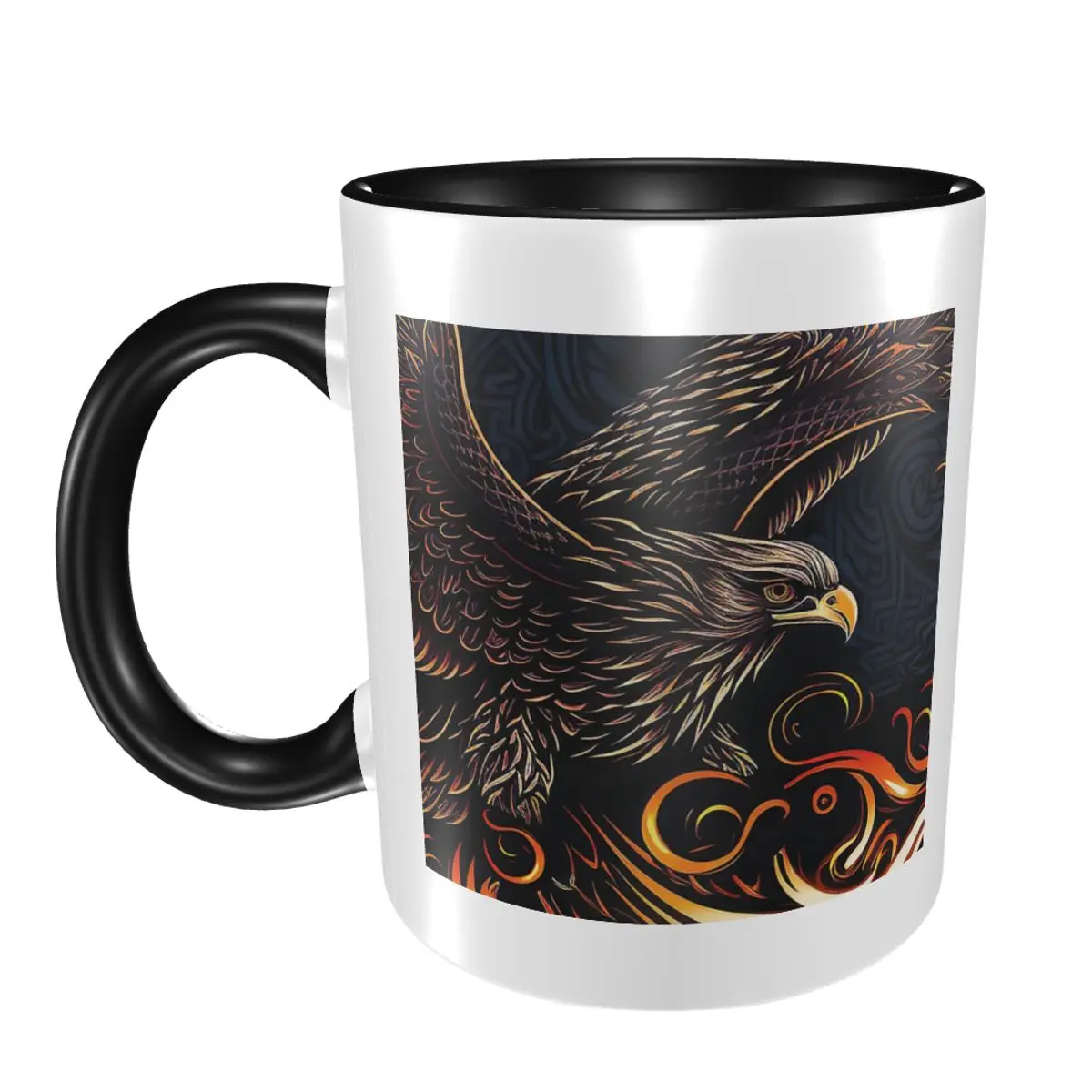 GUARDIAN Eagle Viking Mug Funny Ceramic Coffee Cups Tea Mugs Milk Cup Drinkware Gifts for Woman Man