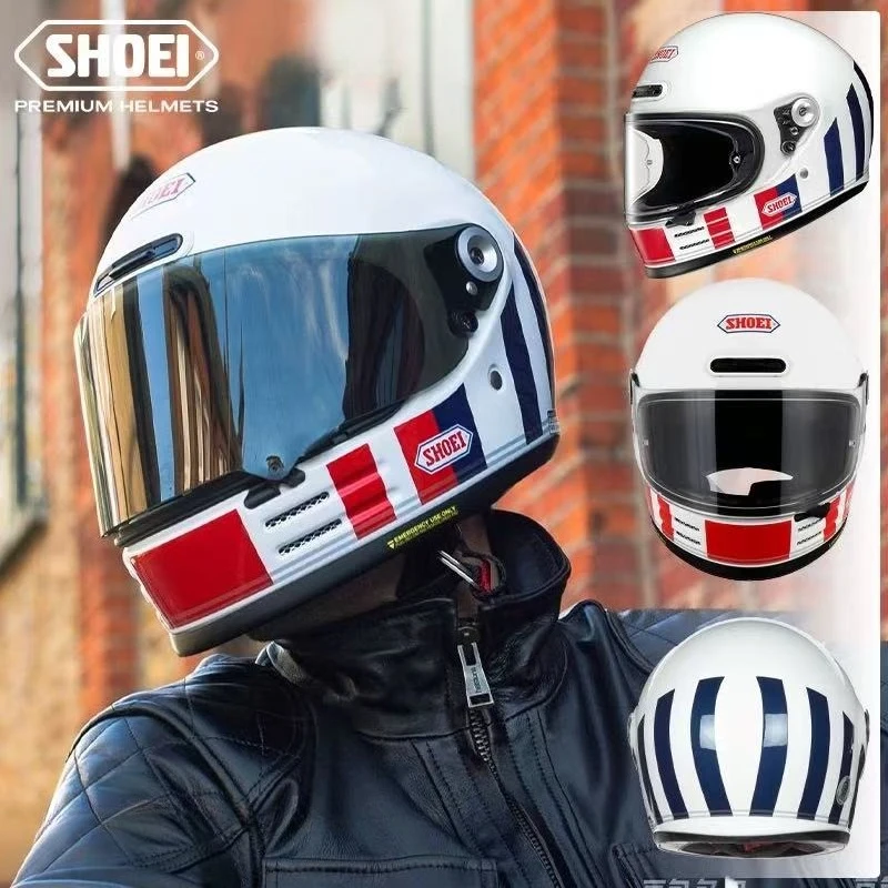 

Shoei Glamster Resurrection TC-10 Retro Cruise Latte Free Climbing Motorycle Helmet Moto Retro Riding Motocross Full Face Helmet