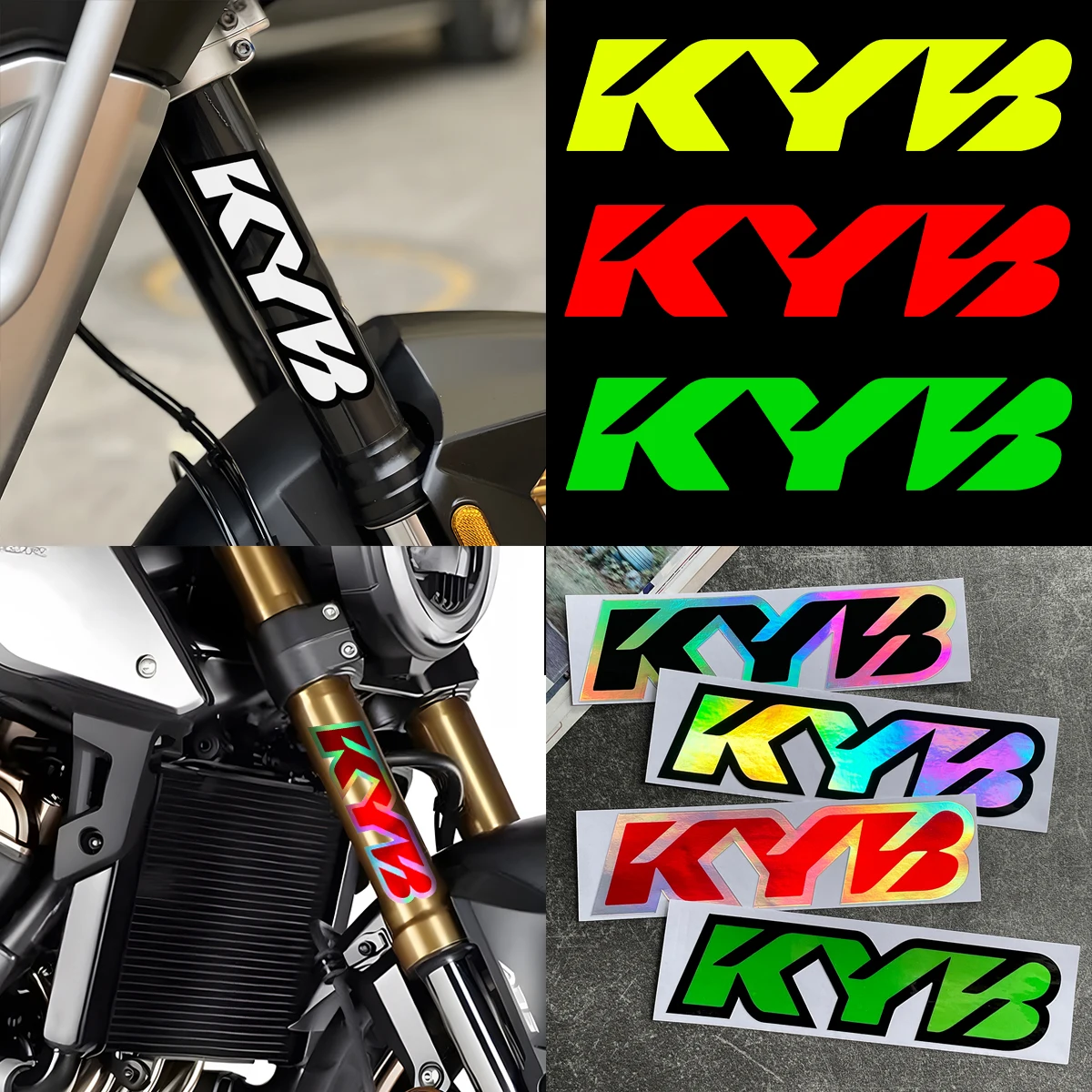 

2 шт., гоночные подвесные наклейки для мотоциклов, вилка KYB, виниловая наклейка, аксессуары для Yamaha Honda Suzuki KTM Kawasaki Benelli Aprilia