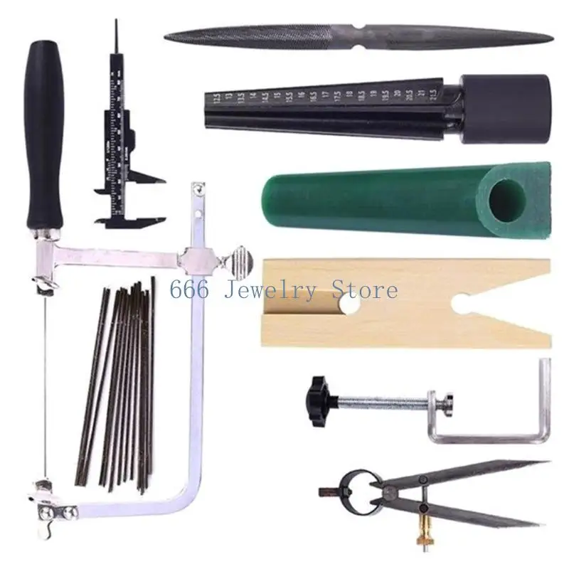 F2TD Versatile Jewelry Wax Carving Tools Sturdy ewelry Rings Carving Tube Rings Sizer Tool  Set for Artistic Craftsmen