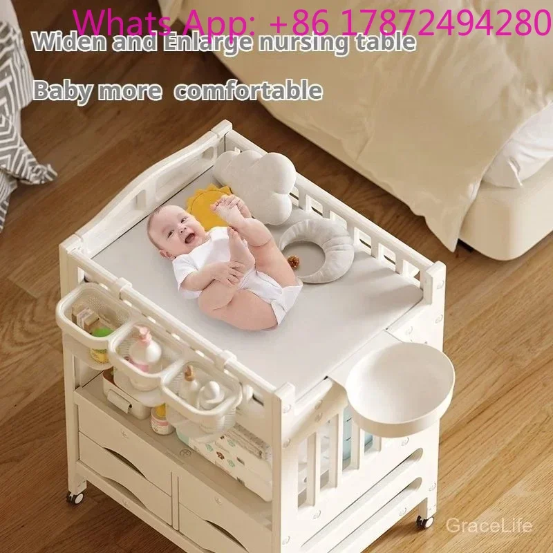 Mobile Neonatal Changing Table Height Adjustable Diaper