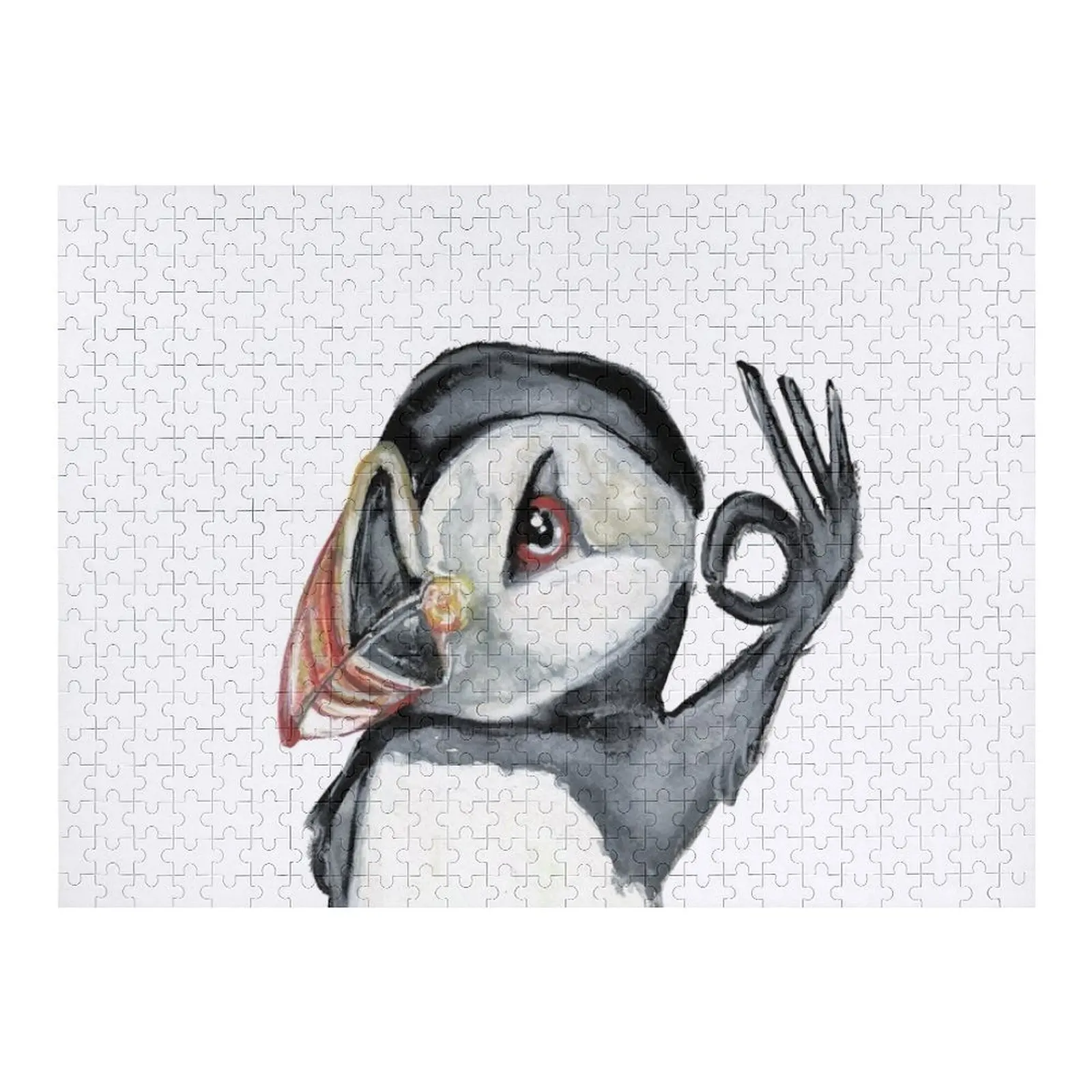 

Ok Puffin Jigsaw Puzzle Custom With Photo Wood Adults Custom Name Child Toy Customized Photo Puzzle