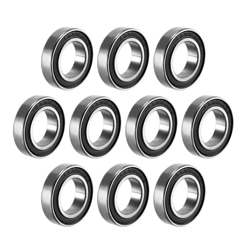 10pcs 6800 6801 6802-2RS Deep Groove Ball Bearings Double Sealed Bearing Steel Bearings