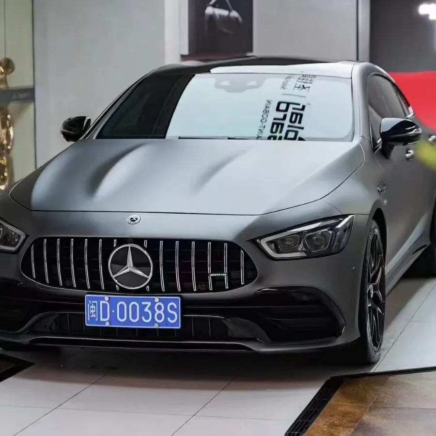 

PET Super Matte Mountain Gray Full Car Wrap Vinyl PVC PET Auto Body Sticker Color Changing Film Roll Paint Protection 1.52X18M
