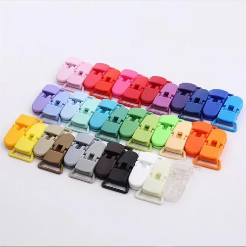 

10/50/100pcs 20mm Plastic Baby Pacifier Clip Holder Infant Dummy Clips Soother Chain for Toddler