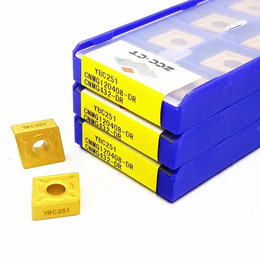ZCC.CT CNMG120408-DR YBC251/CNMG120412-DR YBC251/CNMG120408-DR YBC252/CNMG120412-DR YBC252 CNC carbide inserts P10-P30 P10-P35