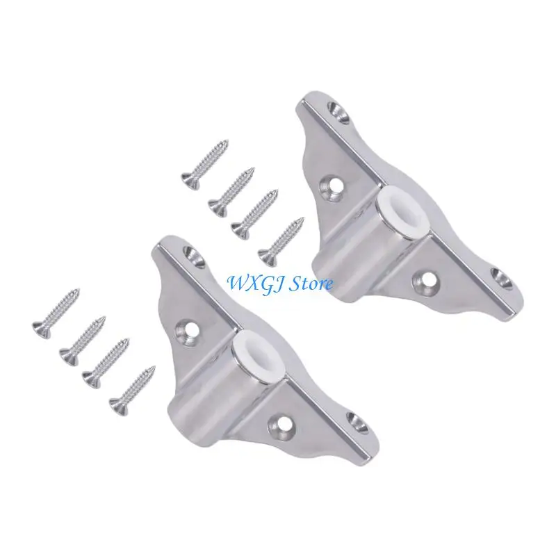 37JE Oarlock Replacement Bases, 2 Piece Butterfly Sockets for Small Boats Yacht