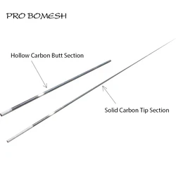 Pro Bomesh 1.8M/6FT PE 0.8-2 PE 1-3 PE 2-4 PE 3-5 PE 4-6 Solid Carbon Fiber Tip Slow Jigging Rod Blank DIY Rod Building Blank