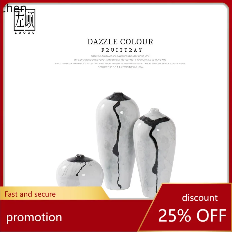 

YFY New Chinese Style Living Room Study Tea Room Ceramic Soft Indoor Entrance Tabletop Flower Arrangement Hotel Decorations