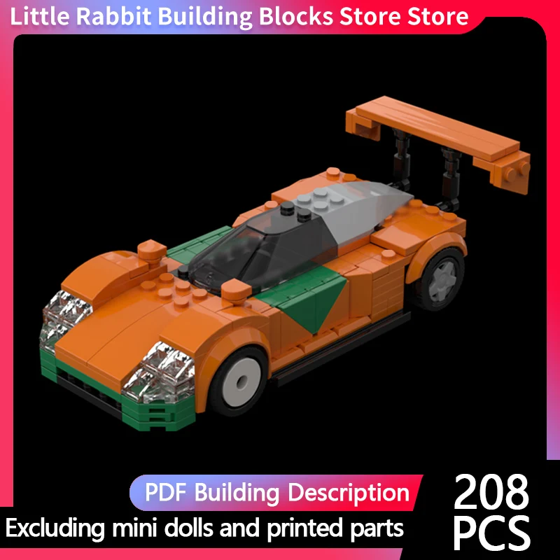 Speed Racing Car Model MOC Building Bricks 787B WEC IMSA Le Mans Modular Technology Children Holiday Gifts Assemble Toys Suit