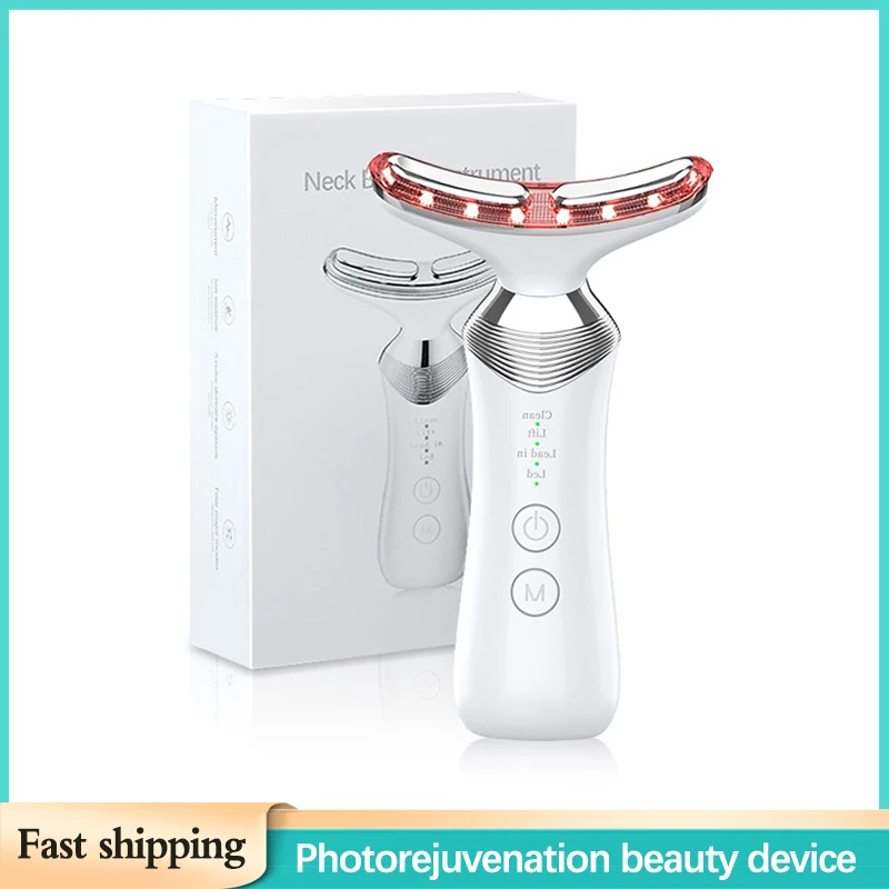 

Аппарат для подтяжки шеи EMS Photon Therapy Beauty Массажер для шеи Двойной подбородок против морщин Подтяжка шеи и подтяжка кожи Красота