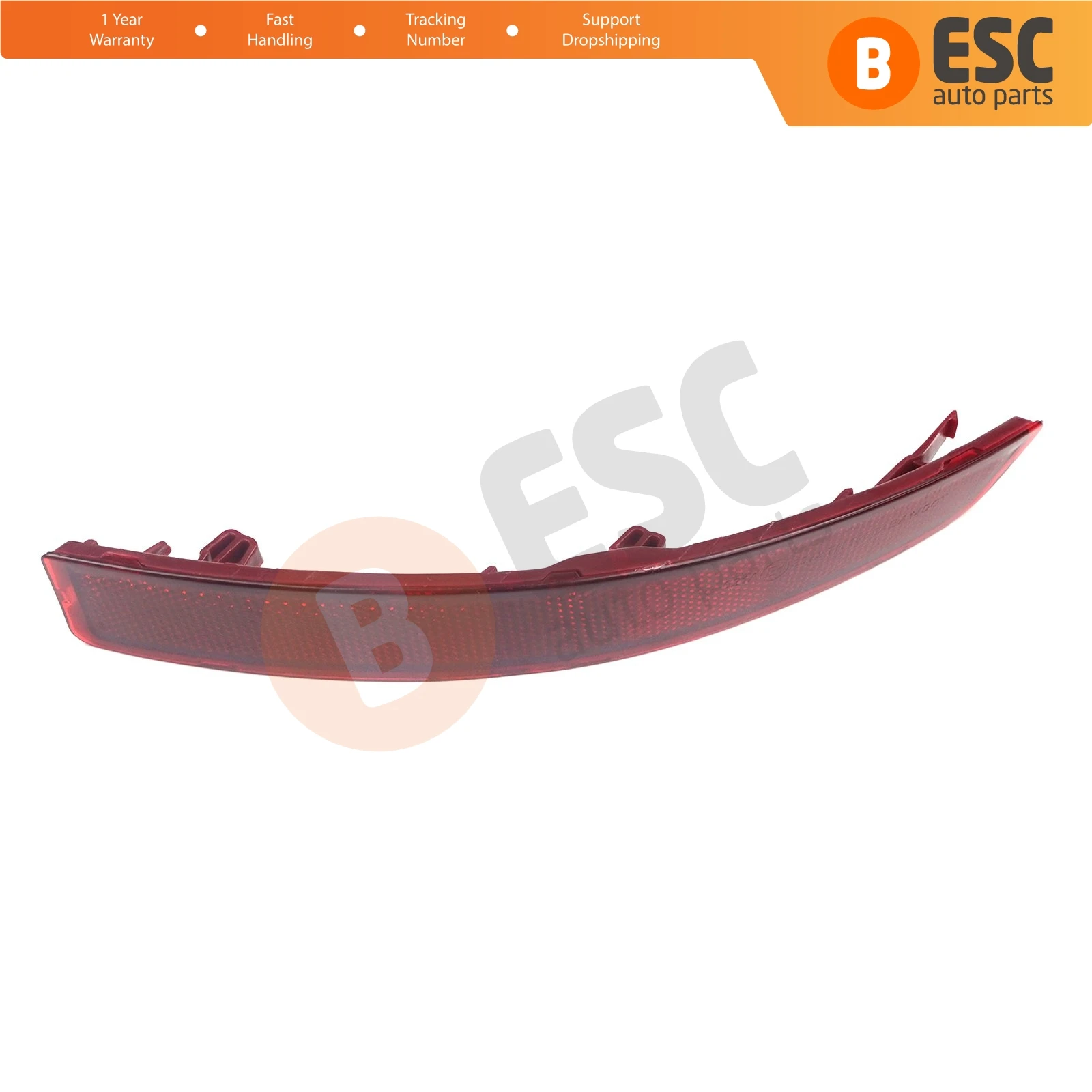 ESP1077 Rear Bumper Reflector Light Tail Stop Lamp Cover Red RIGHT 5C6945106B 16D945106A For VW Jetta Vento Syncro 2015-2017