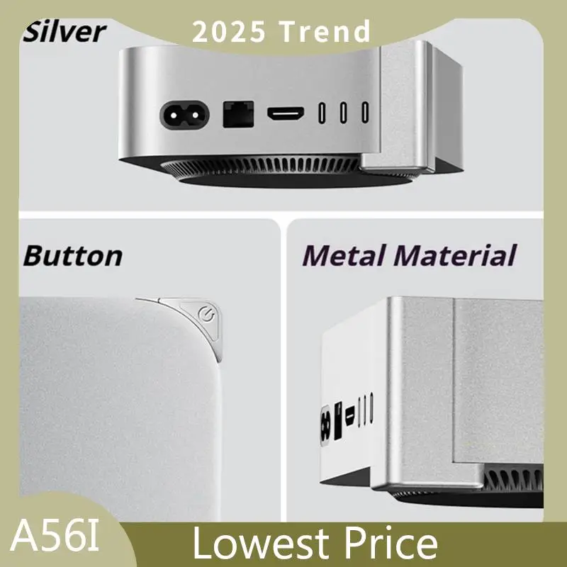 

ABDD Внешняя кнопка переключения для Mac Mini M4/M4 Pro 2024 Mac Mini Настольная подставка из сплава Верхняя кнопка питания для Mac Mini M4