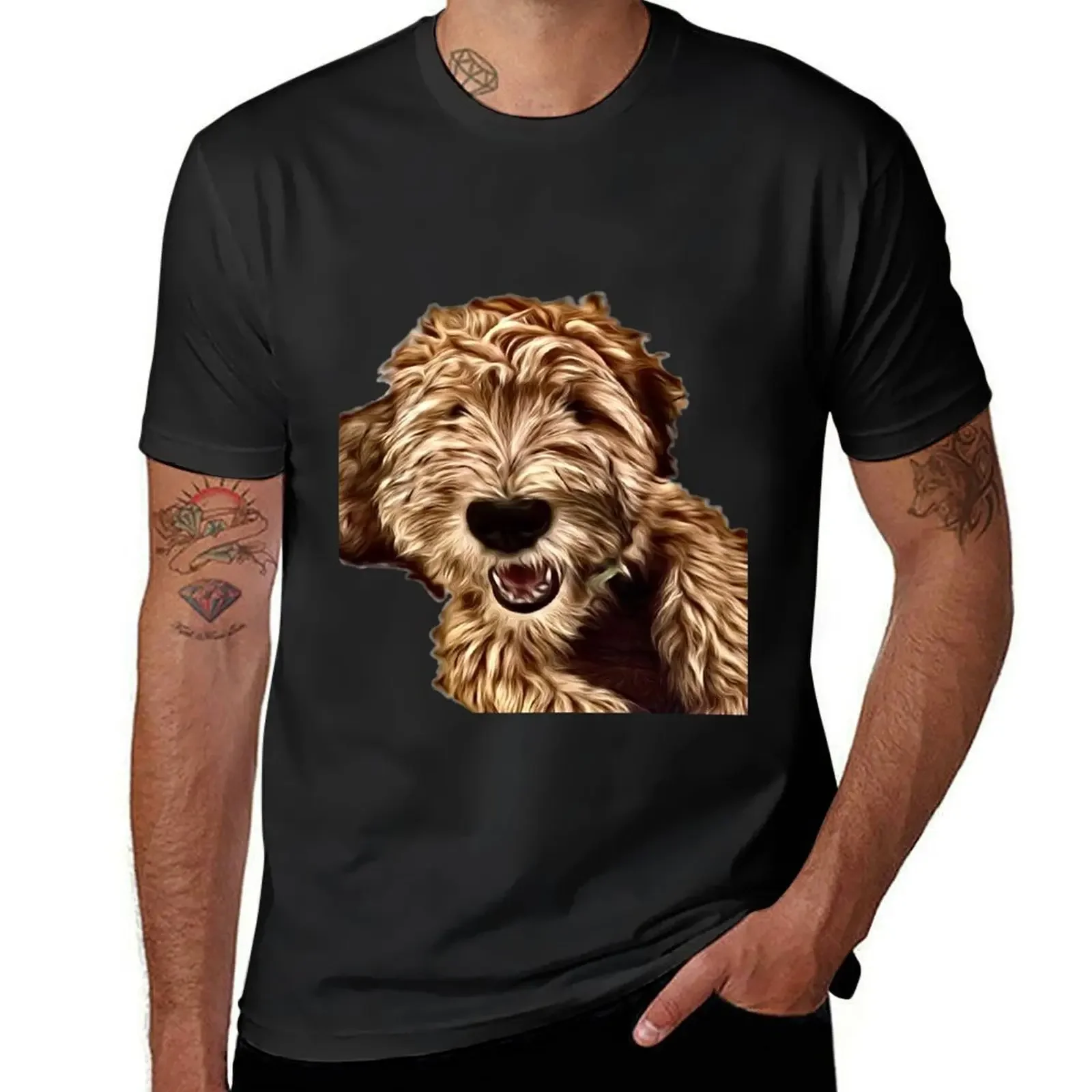 Soft Coated Wheaten Terrier Puppy T-Shirt sweat graphic tee shirt plain black t shirts men