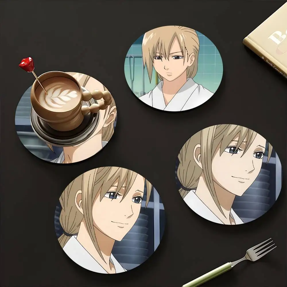 1pc Ikumatsu Nishiki Anime Characters Wooden Coaster Colour Printing Cup Mat Home Desk Decoration Gifts