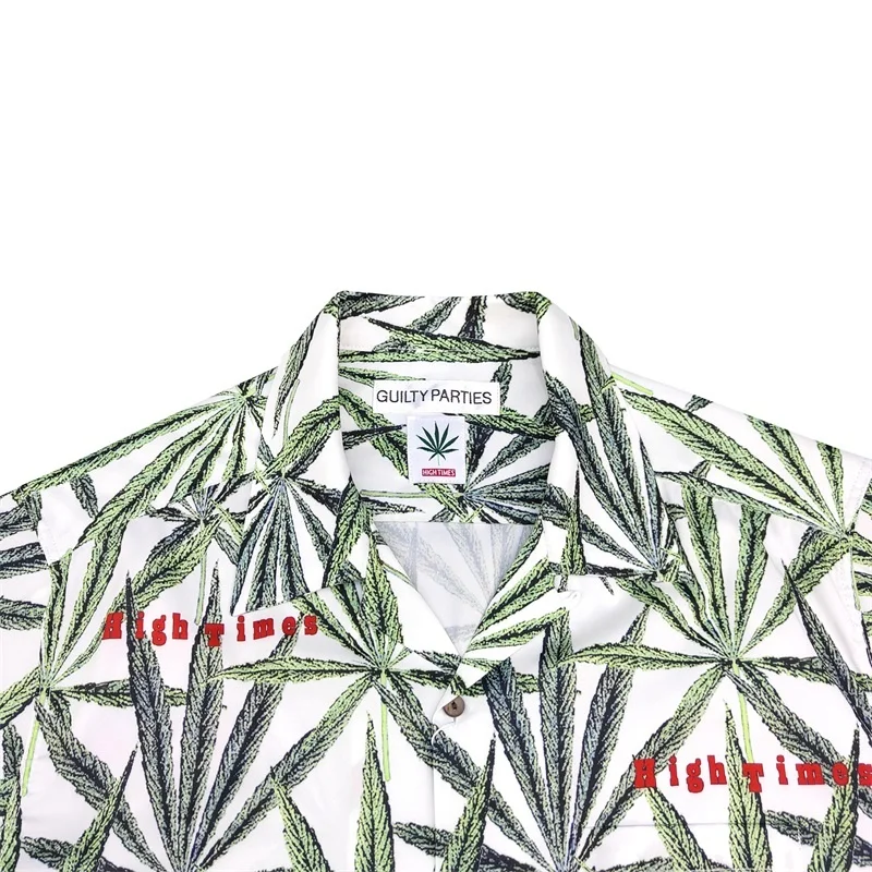 WACKO MARIA Shirt Summer High-end Heavyweight Men's  Women's Hip Hop Print Hawaiian Short Sleeve Shirt