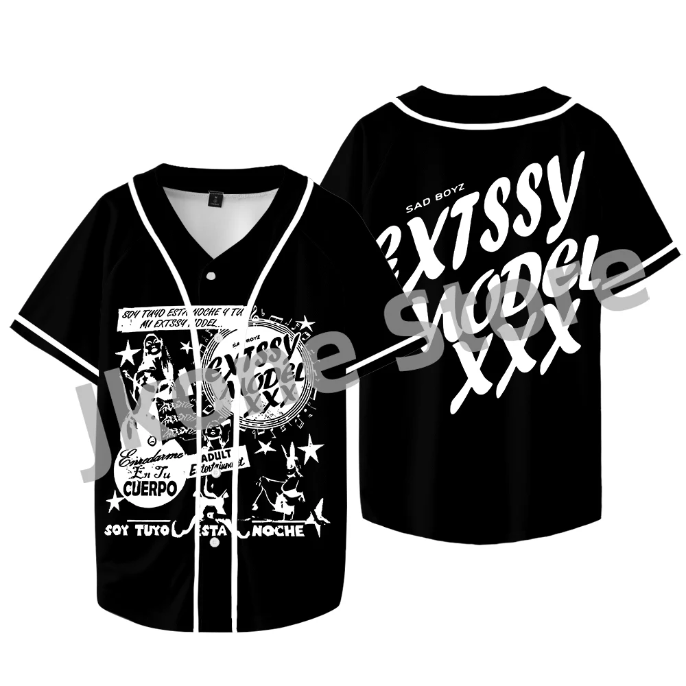 Junior H Sad Boyz Tour Merch Baseball Jacket Women Men Fashion Casual Short Sleeve T-shirts Tee Top