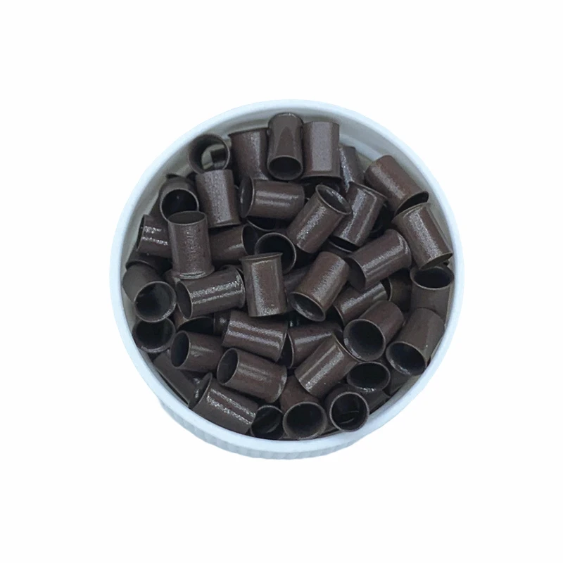 1000Pcs 4.0×6.0mm Long Euro Lock Flared Copper Micro Tubes No Pull Invisible Rings For I Tip Feather Human Hair Extensions Tools