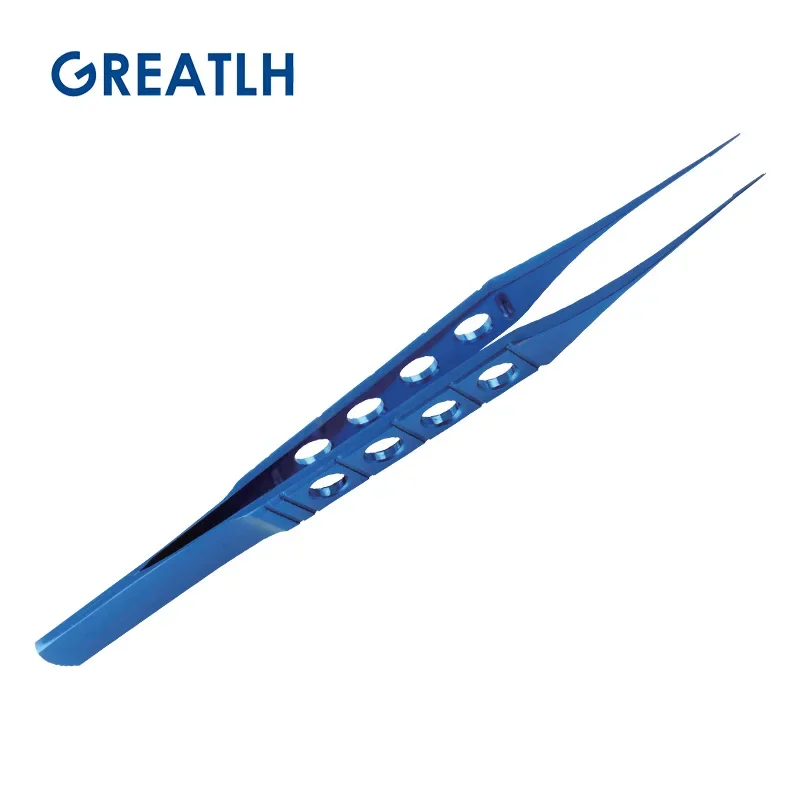 Titanium Alloy Notched Forceps Delicate Tip Forceps Ophthalmic Surgical Instrument