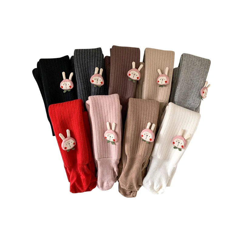 Collant natalizi per bambini Leggings invernali in pile per bambini ragazze cartone animato spesso principessa accogliente morbido collant termici