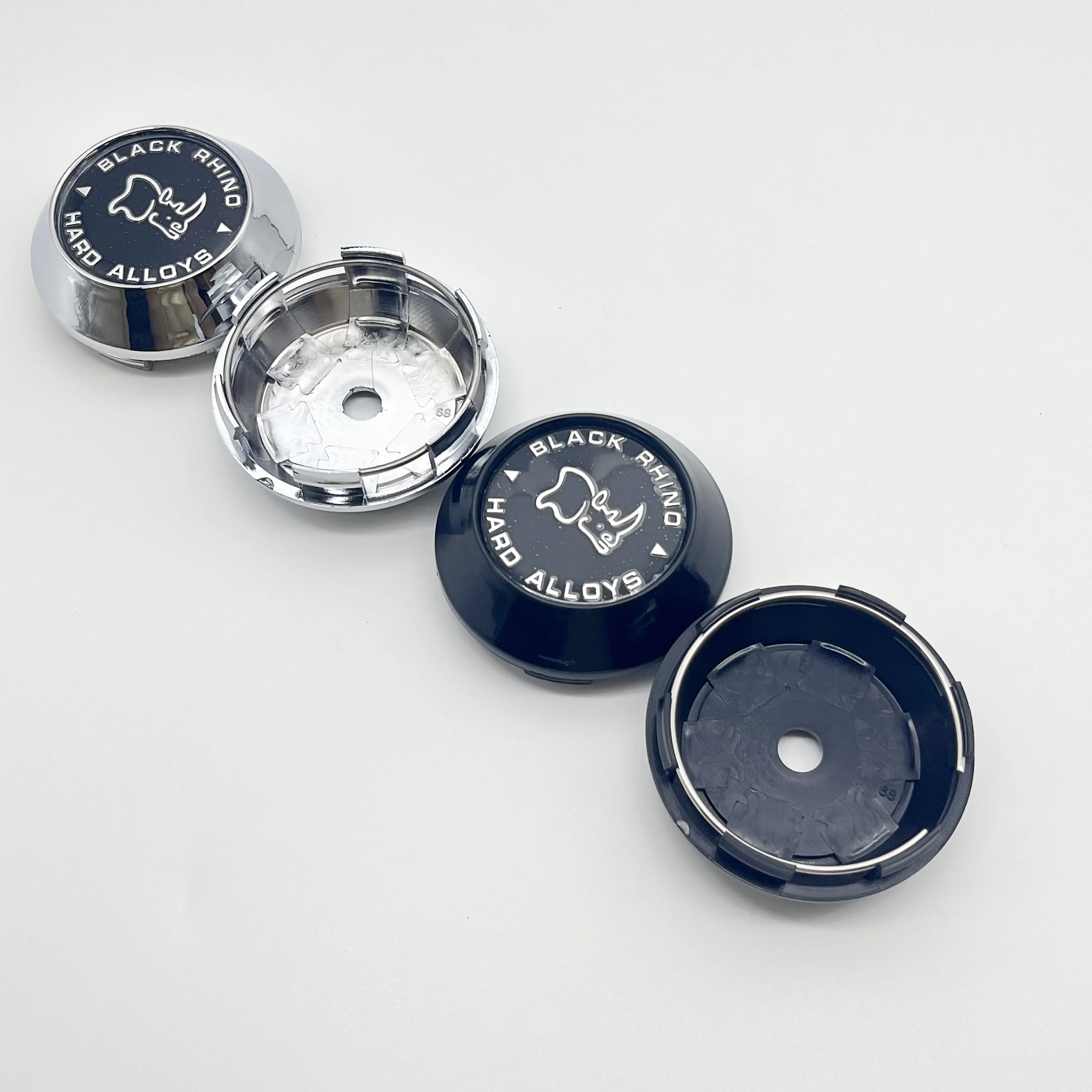 

4pcs High-Quality 68mm Black Rhino Emblem Logo Car Wheel Center Cap Wheel Rim High Caps Centre Cover Replace Styling Accessories
