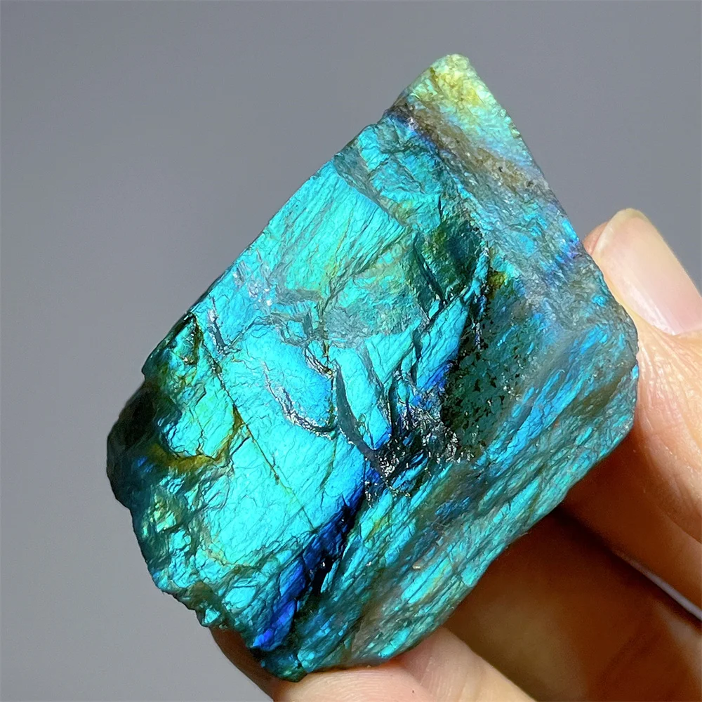 Gifts Mineral Home Decoration Feng Shui Specimen Energy Gemstones Reiki Labradorite Palm Stone Quartz Natural Crystal Flash
