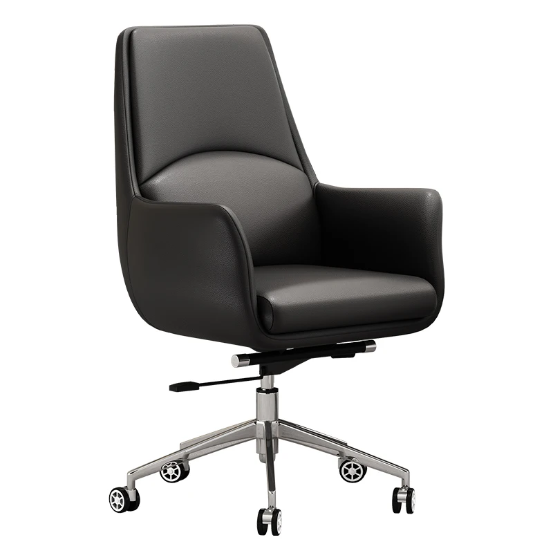 Sedia da ufficio in pelle da studio Playseat Sedia da ufficio per computer in pelle di lusso Bracciolo di design Nordic Sillas De Oficina Mobili da salone