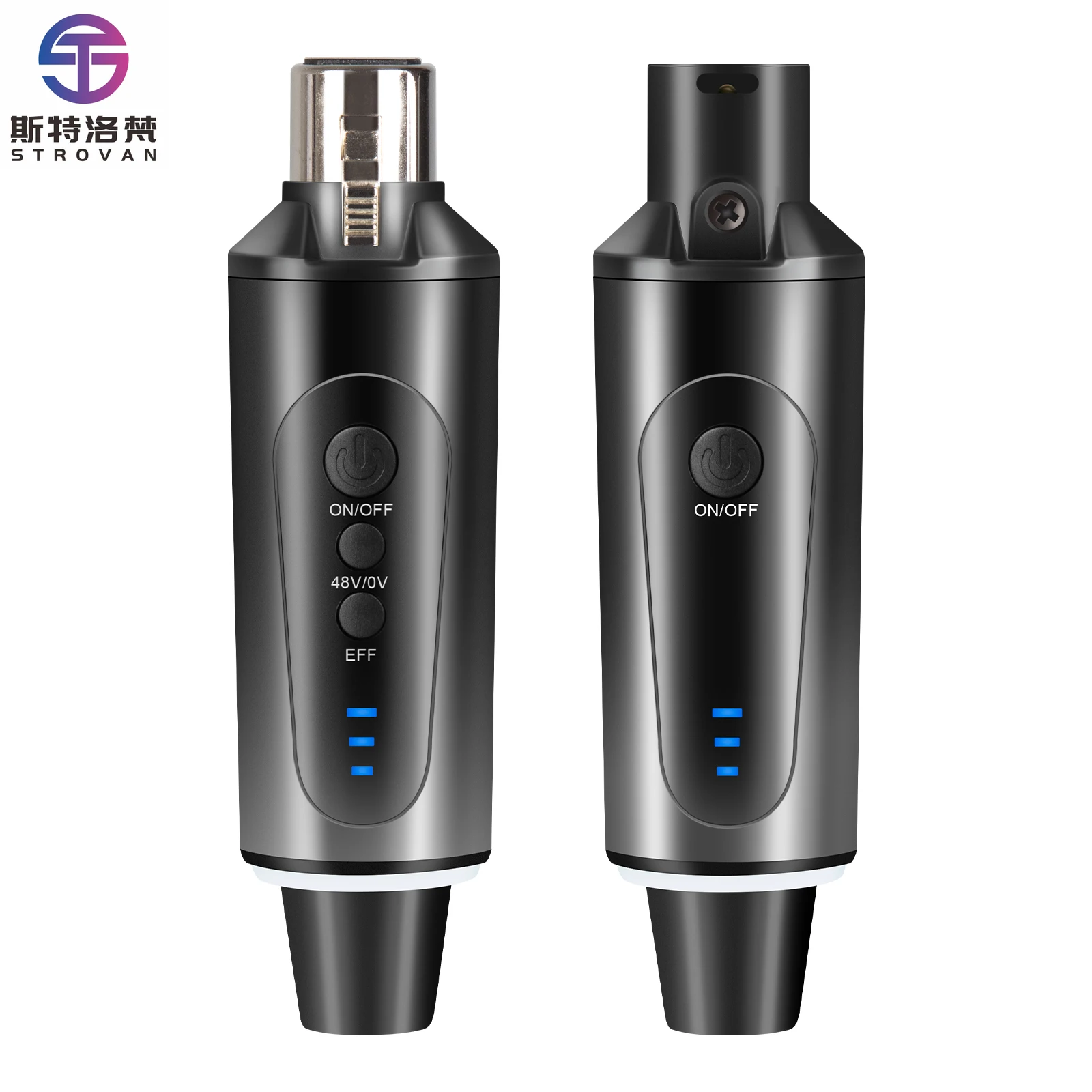 Professional Handheld Microphone XLR Transmitter Receiver Digital Wired to Wireless Cardioid Polar Pattern Made of Plastic