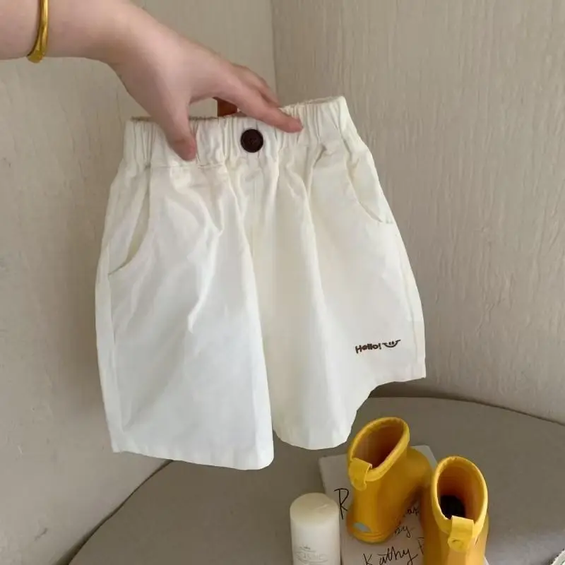 Girls Summer Shorts Children's Solid Color Outwear Trousers