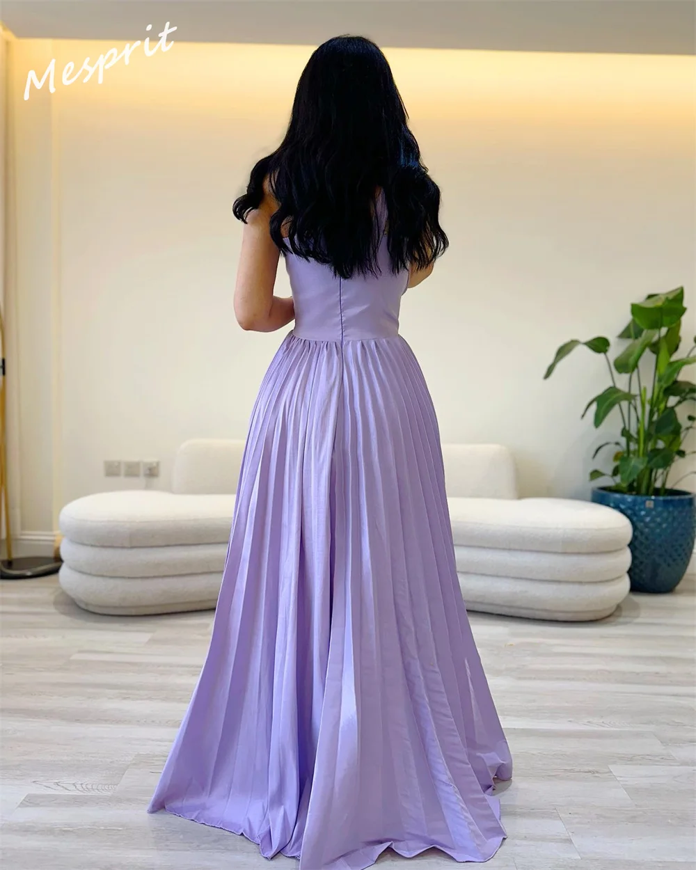 Prom Dress Exquisite One-shoulder A-line Floor Length Evening Gown Draped Shirred Satin Customized 