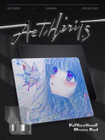 Aetheris Butterfly Gaming Mouse Pad 4mm Polyurethane Mixed Weave Skin-friendly Smooth Large Desk Mat FPS Gaming Accessories