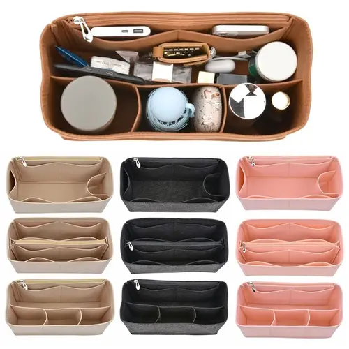 Bolsa organizadora con forro de inserción de fieltro, bolso de mano, bolso interno para Liz Visetos