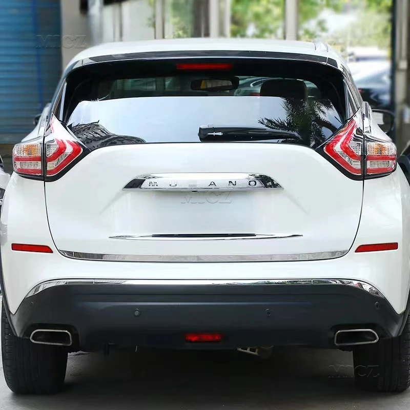 For Nissan Murano Z52 2021-2015 ABS Chrome Rear Trunk Lid Cover Tailgate Trunk Protectors Trim Exterior Car Styling Accessories