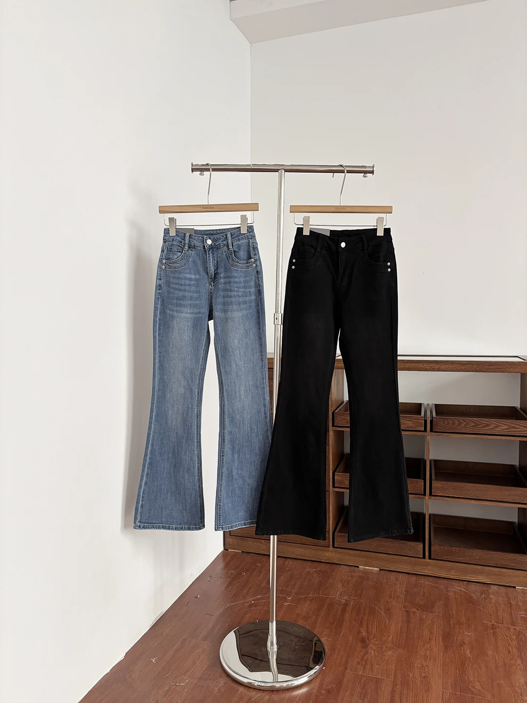 High Waist Straight Leg Micro Flare Jeans Women's Summer Slim Fit Elastic Long Pants Fashion Chic Casual Trousers Trendy