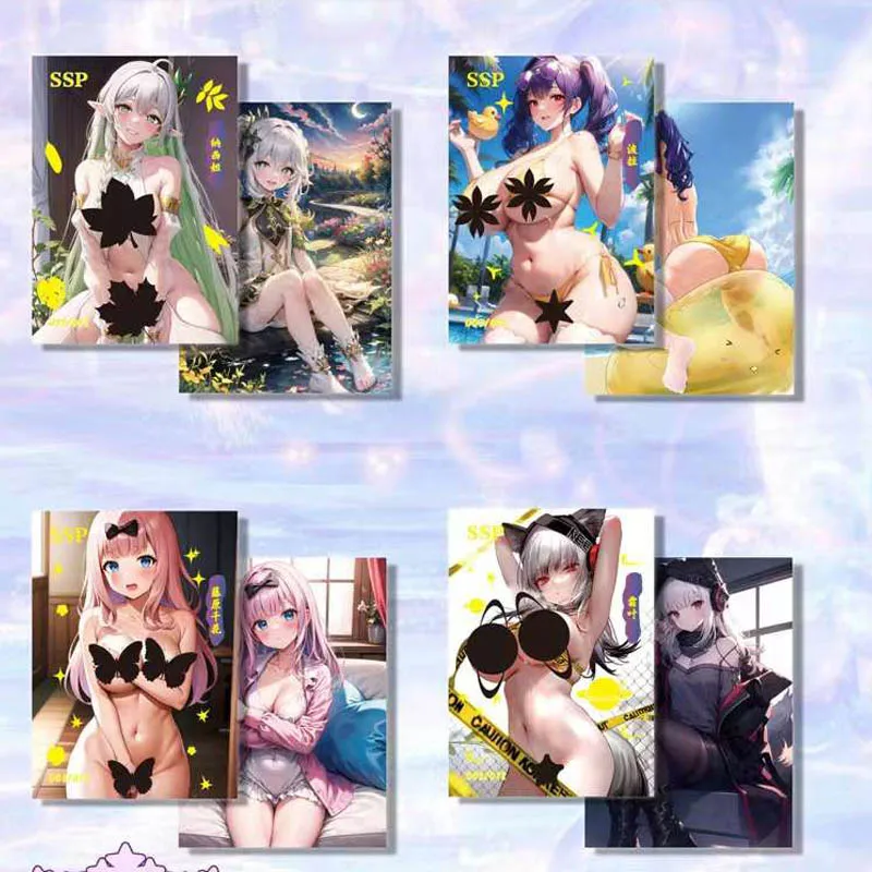 Goddess Story Collection Cards Box Ka Ji Sexy Girl A4 Dazzle Card Texture Card Charming Figure Sexy Acg Character Nsfw Card