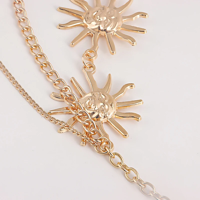 Moon/Sun Waist Chain Belt Bohemia Multilayer Metal Waist Belt Body Chain Belly Chain Women Gold/Silver Plated Summer Jewelry