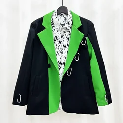 Single Breasted Men's Suit Jackets Stamp Striped Male Blazer Printed Coat New in Simple Spring Clothes Luxury Designer Summer